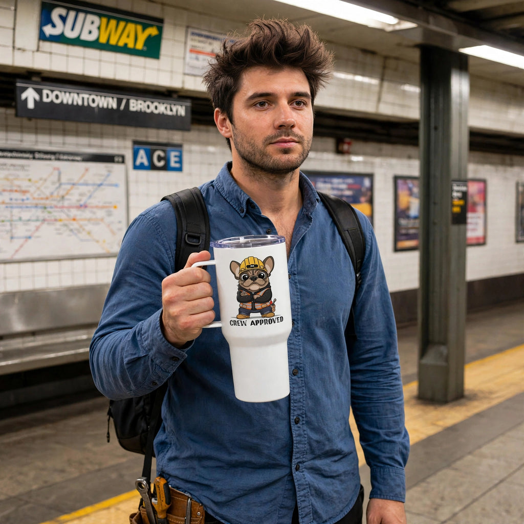 IMPECCABLE MISCHIEF™ | CREW APPROVED™ - Travel mug with a handle