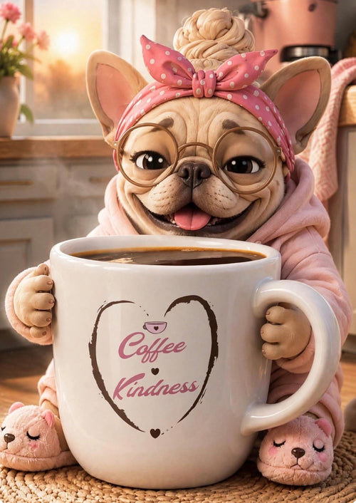 IMPECCABLE MISCHIEF™ | Coffee & Kindness - White glossy mug