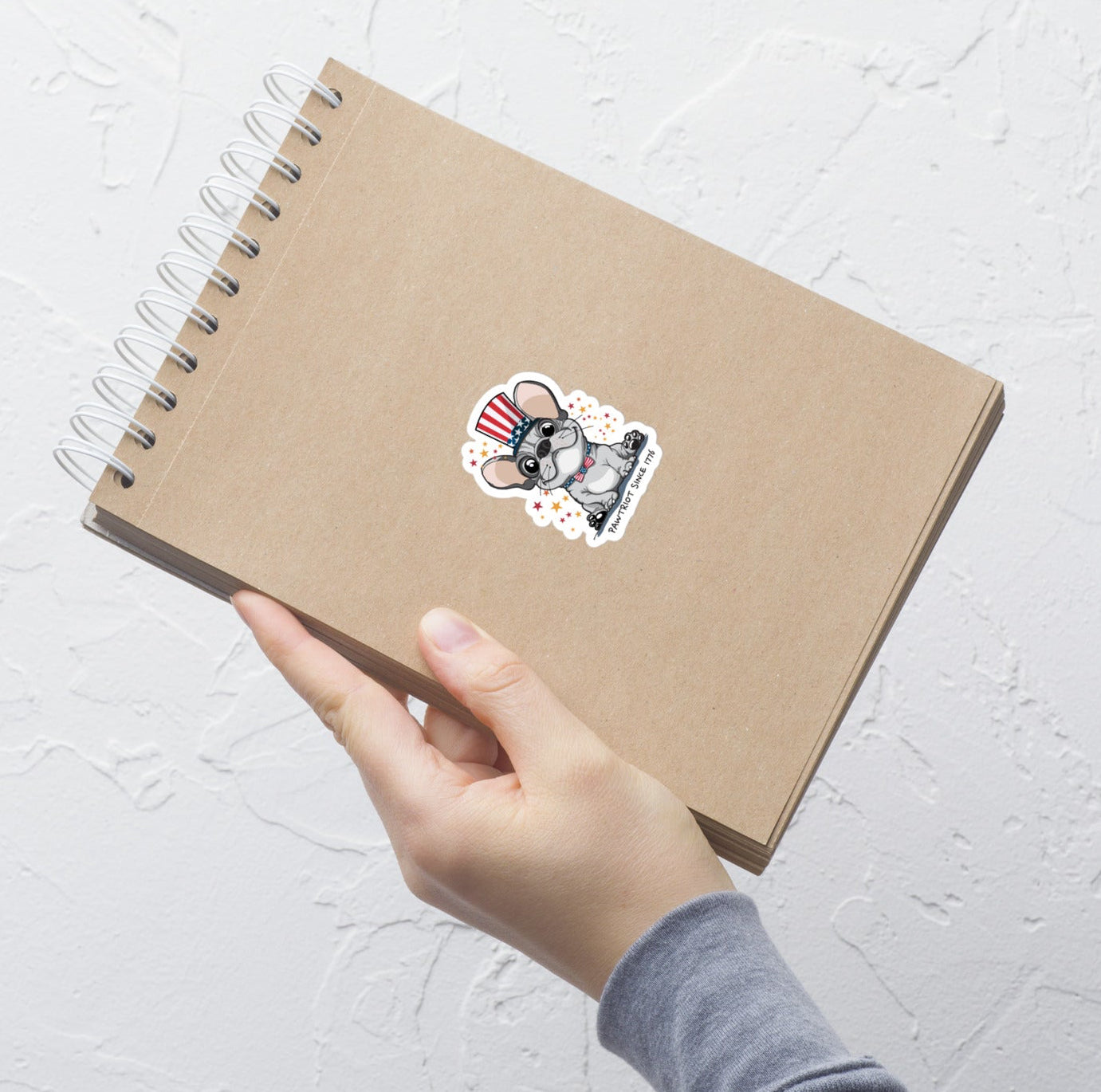 French Bulldog Patriotic Stickers – Pawtriot Since 1776 | USA 250 July 4 Dog Graphic Bubble-free Stickers