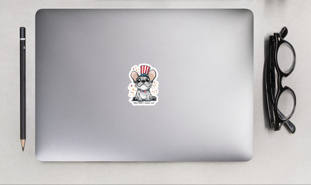 French Bulldog Patriotic Stickers – Liberty Looks Good On Me | USA 250 July 4 Dog Graphic Bubble-free Stickers